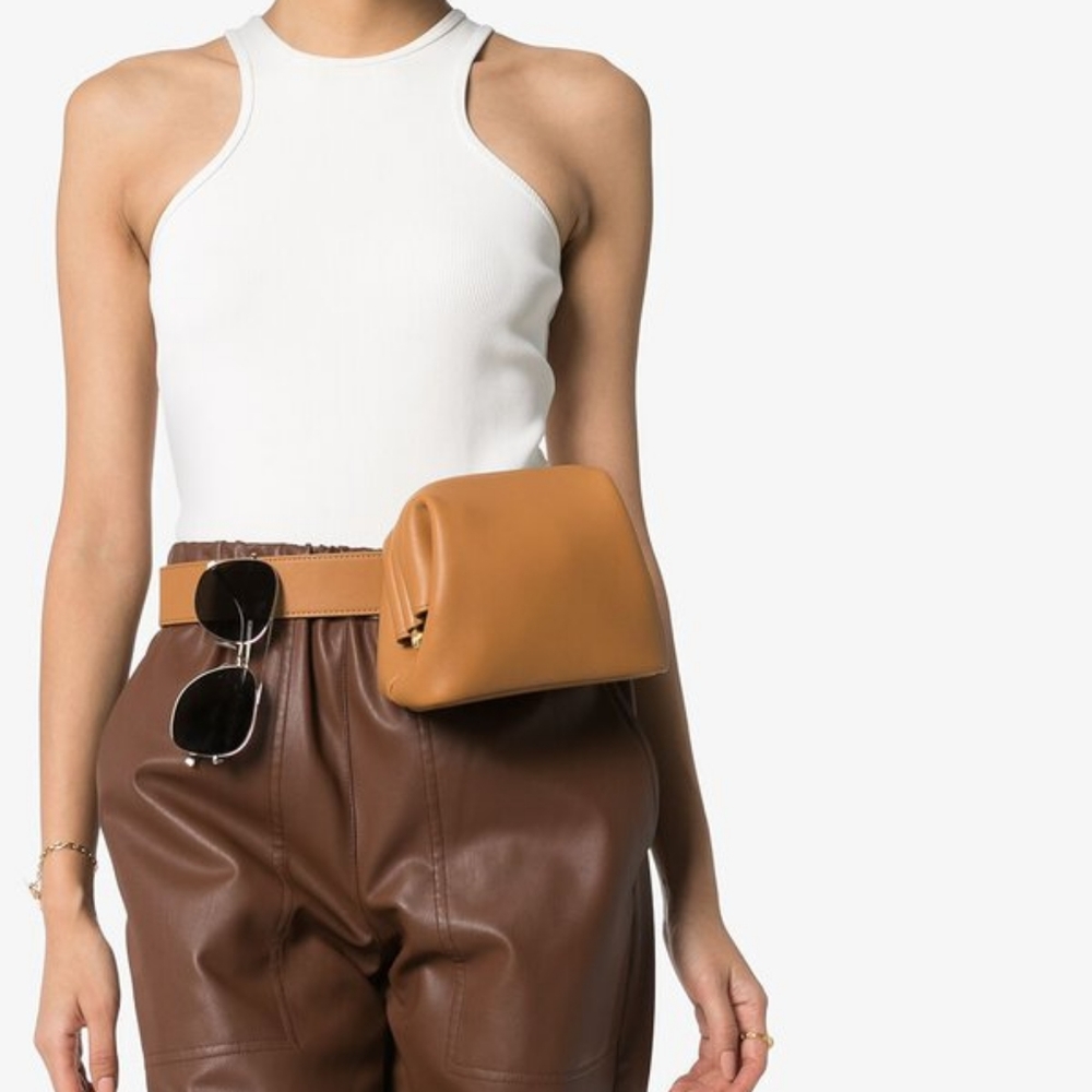 OSOI Peanut Brot Leather Mini Belt Bag